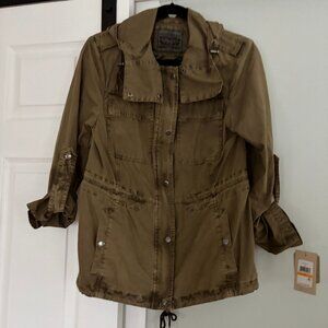 NWT Levi khaki green utility jacket (with hoody) Size S